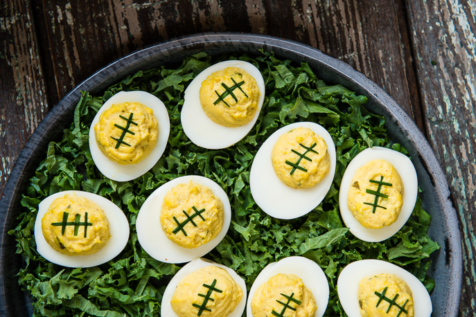 Football Deviled Eggs