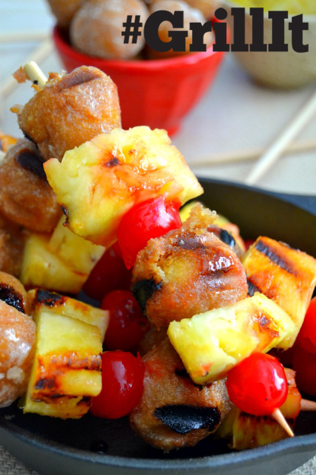 Center Stage: Searing Grill Pineapple Upside Down Donut Skewers with The Domestic Rebel