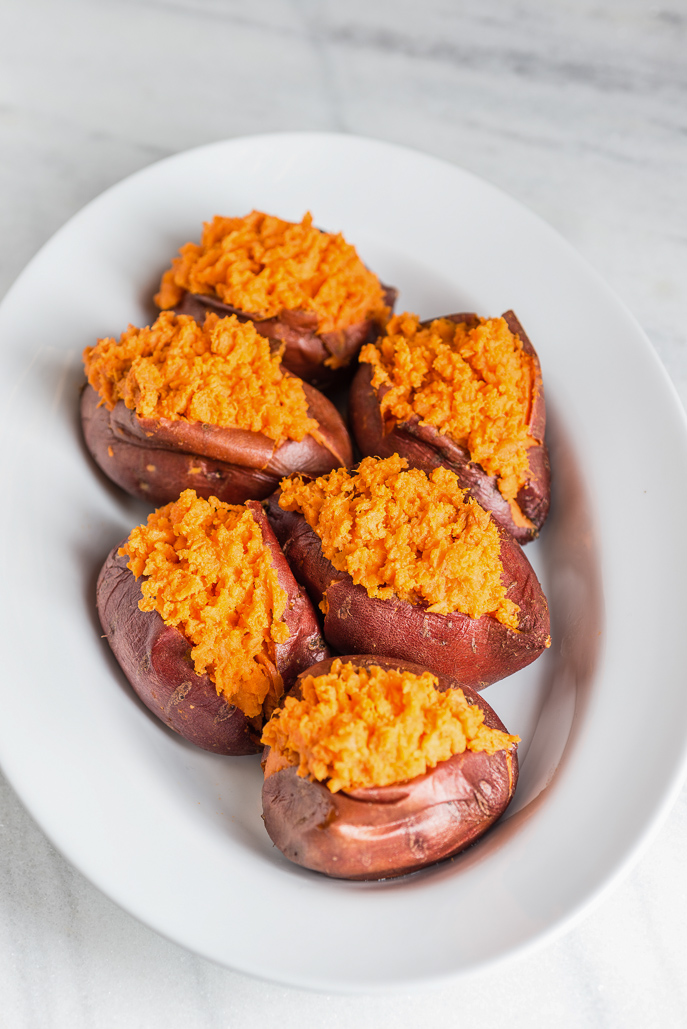 Baked Sweet Potatoes with Sweet or Savory Butter