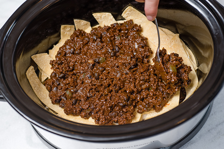 Blog for Slow Cooker Beef Enchilada Casserole with Mole Sauce