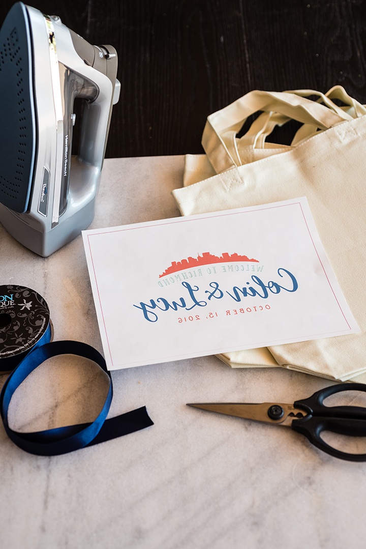 Blog for DIY Wedding: Iron-On Transfer Welcome Bags &#038; Durathon® Iron Giveaway