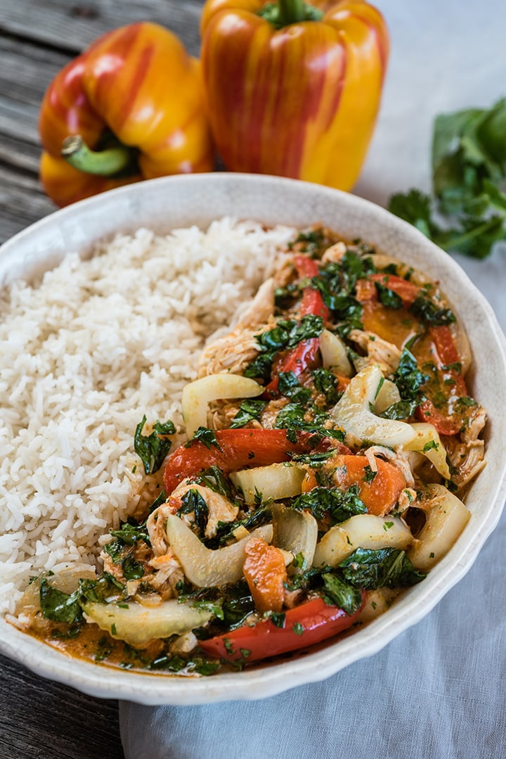 Thai Coconut Curry Chicken in the Slow Cooker