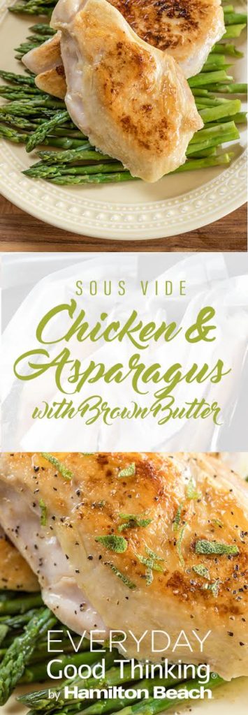 Sous Vide Chicken and Asparagus with Brown Butter