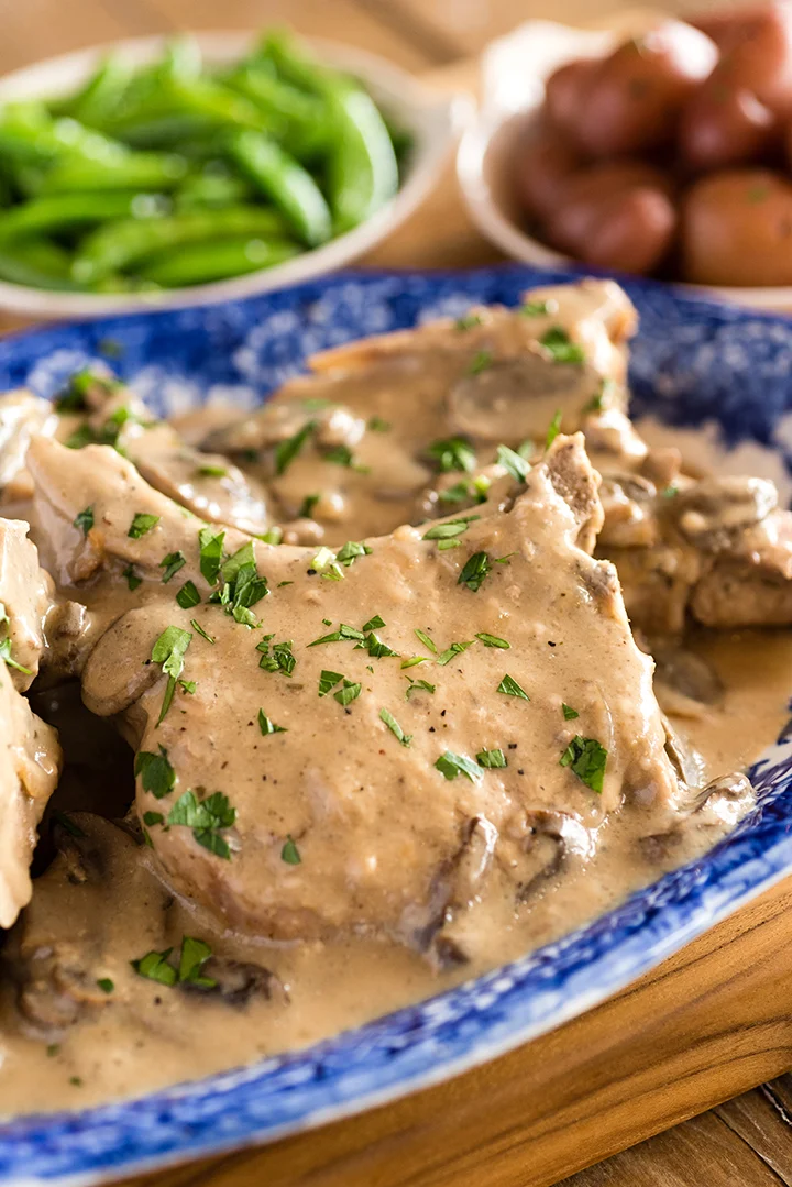 Slow Cooker Smothered Ranch Pork Chops