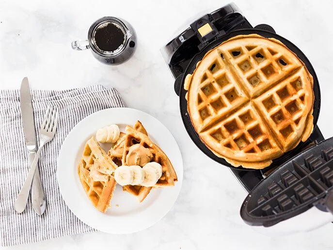 Center Stage: Banana Peanut Butter Waffles from If You Give a Blonde a Kitchen