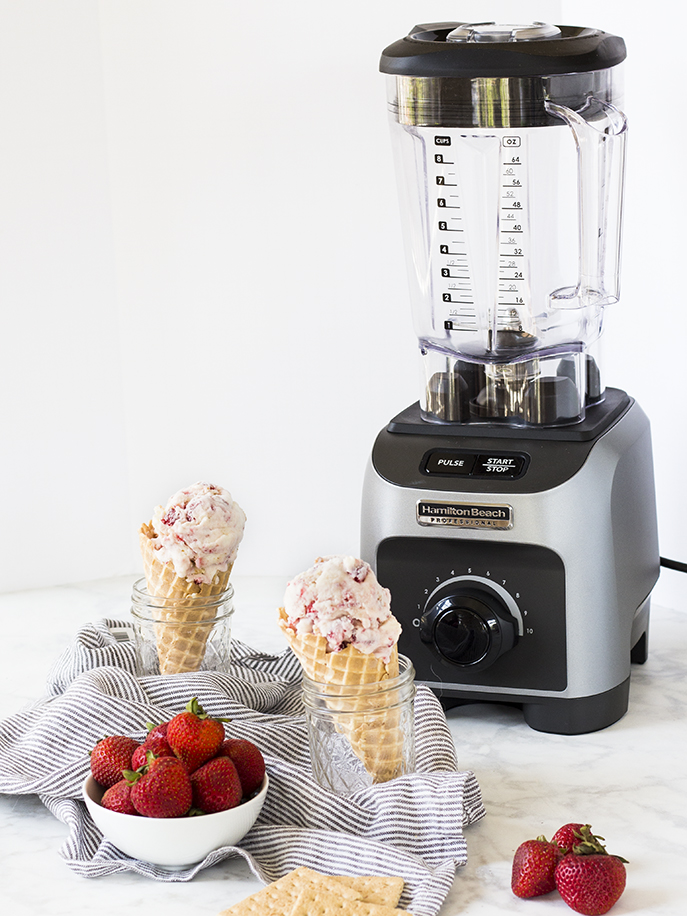 Center Stage: Blender Strawberry Cheesecake Ice Cream with If You Give a Blonde a Kitchen