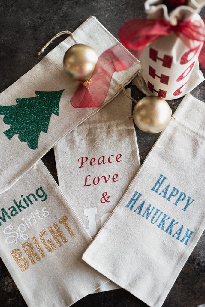 DIY Iron On Holiday Gift Bags