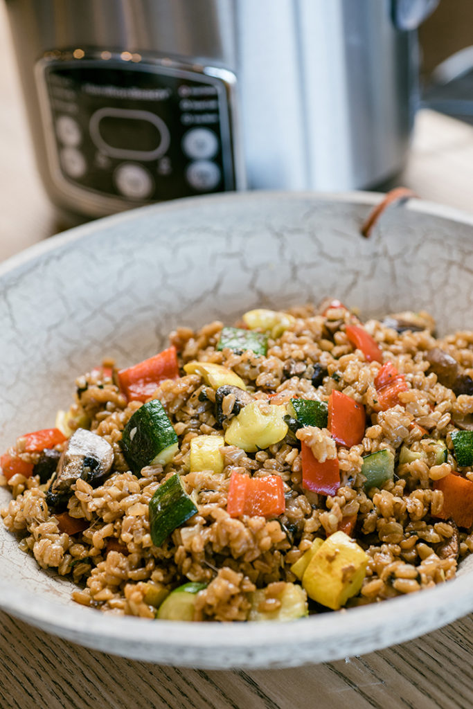 Farro Risotto with Roasted Vegetables