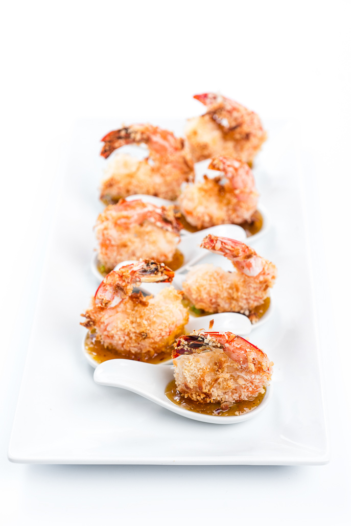 Baked Coconut Shrimp with Curried Chutney Dipping Sauce