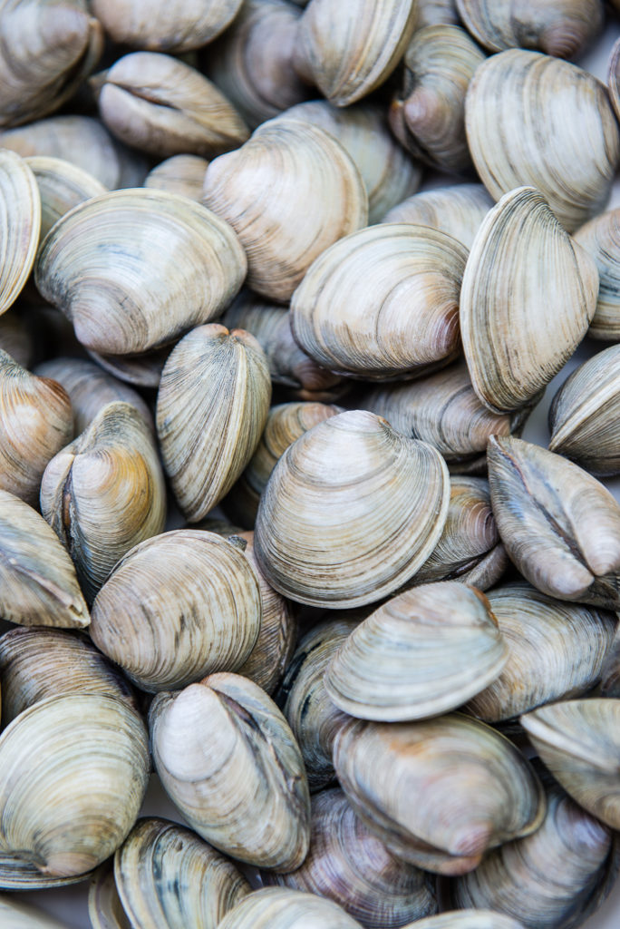 Grilled Clams with White Wine Sauce