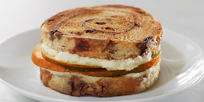 Make an apple pie dessert sandwich with a Breakfast Sandwich Maker