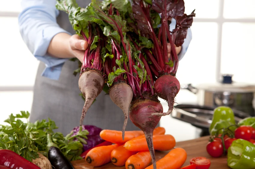 Roasted Beet Salad with Goat Cheese and Balsamic Dressing from Everyday Good Thinking, the official blog of @hamiltonbeach